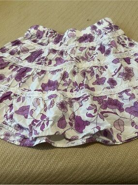 Rugged bear flor Tiered Skirt - Purple Floral